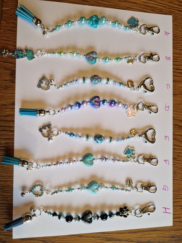 Bag charm beaded key chain - beaded,