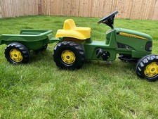 Genuine John Deere Rollykid Ride On Tractor With Trailer toy gift