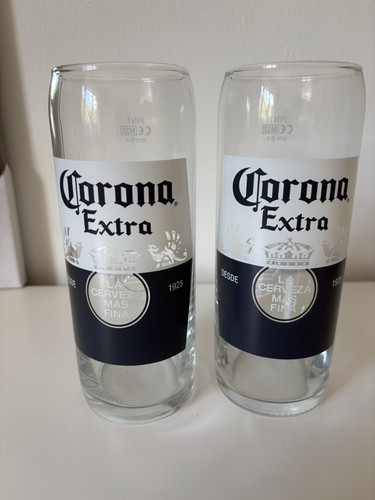 Corona extra pint glasses - 2, x