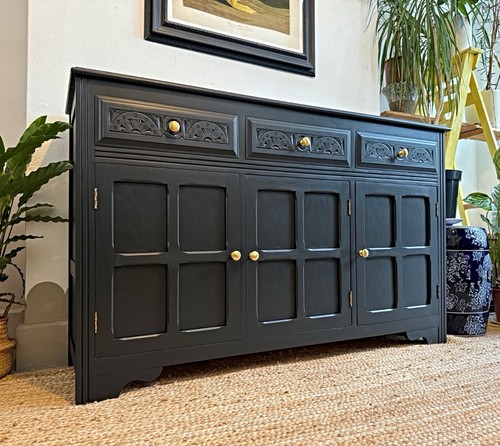 Refinished black sideboard - sideboard, 3
