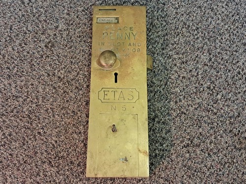 Antique etas brass penny - n0., 5