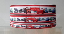 Disney Pixar Cars Grosgrain Ribbon 10/16/22mm widths 1m 2m 5m Red