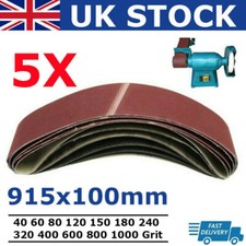 5PCS Sanding Belts 100 x 915mm 914mm Durable 4''x36'' Belt Sander 40-1000 Grit