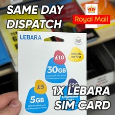 1x Lebara Pay As You Go SIM – Unactivated – Triple Cut