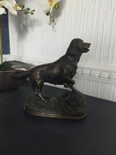 Golden Retriever Dog figurine cold cast bronze sculpture ornament decoration