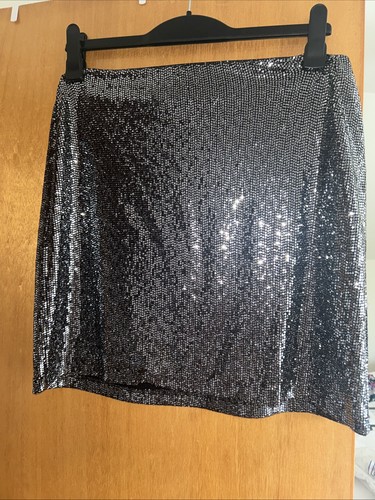 Mini sequinned skirt - m,