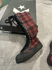 Plaid Converse Boots