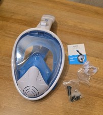 G2RISE SN01 Full Face Snorkel Mask Blue Detachable Camera Mount Anti-Fog CG S08