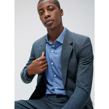 MINISTRY OF SUPPLY Men's Velocity Suit Jacket 42 Blue Notch Lapel Two Button NWT