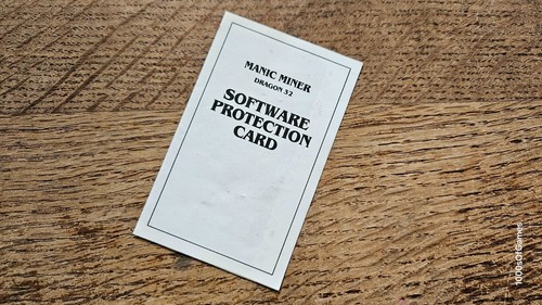 Software protection card sheet - software,