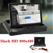 Foldable 5" LCD TFT Rear View Monitor Display For Car Vehicle Backup Reversing