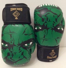 GK Kids AND ADULTS Boxing Gloves Incredible Hulk UFC K1 Thai Top Quality Leather