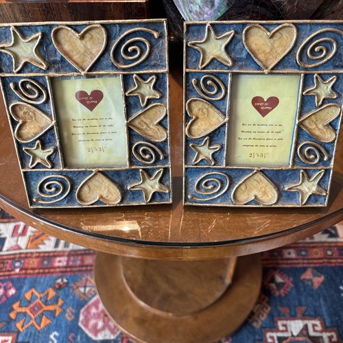 Pair photo frames hearts - pair, of