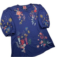 Johnny Was Top Embroidered