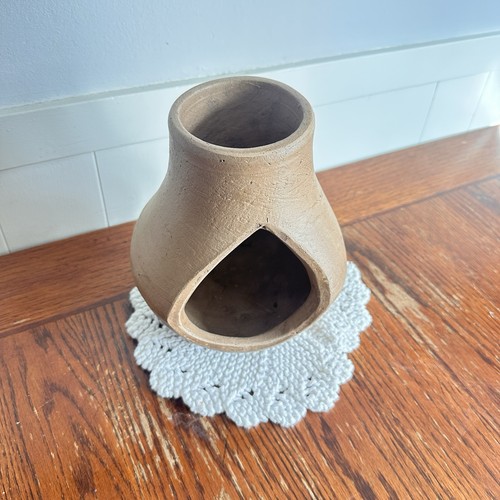 Clay chiminea tall - tall, footed