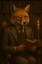 Fox Librarian Vintage Woodland