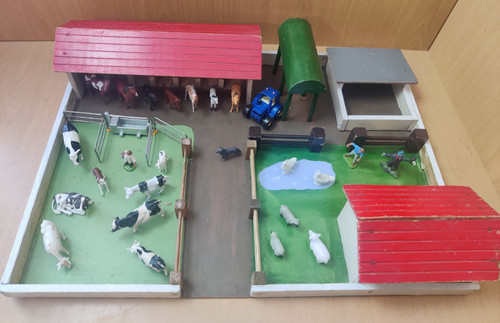 Vintage wooden farm yard - wooden, with