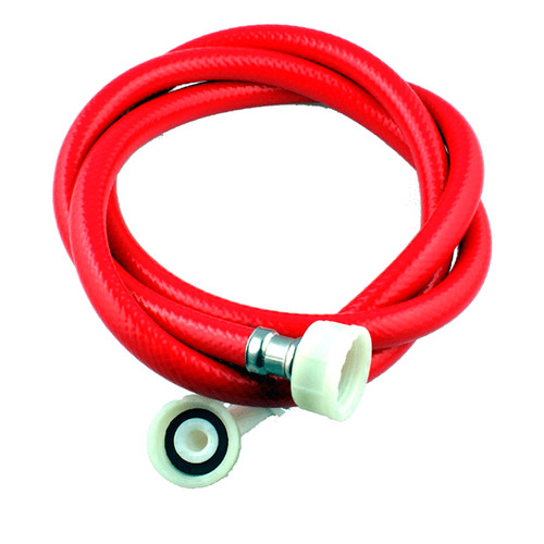 Red washing machine - washing, hose