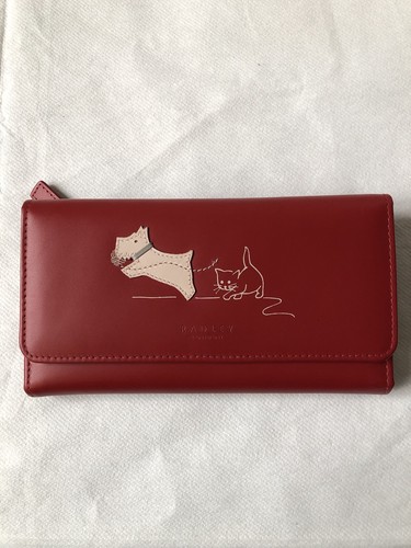 Radley red leather purse - radley,