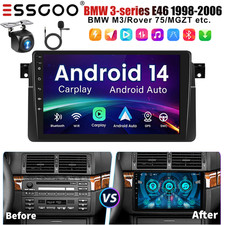 For BMW 3 Series E46 M3 CarPlay Android Auto Car Stereo Radio GPS Navi Head Unit