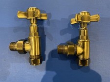 New Antique Brass Radiator Taps