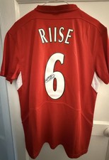 John Arne Riise Liverpool 2005 Istanbul Shirt Signed with COA
