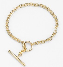 9ct Yellow Gold T Bar Lariat