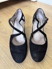 Ladies Black Sparkle Werner Kern Ballroom Dance Shoes, Size 5.5