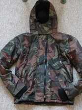 SUPERDRY Mountain Windcheater Hooded Storm Jacket Size LARGE In Camo Design