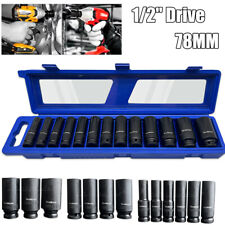 IMPACT SOCKET SET 13PC 1/2"