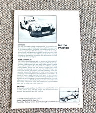 DUTTON PHAETON - FRAMEABLE CLASSIC KIT CAR MANUFACTURER + MODEL REVIEW