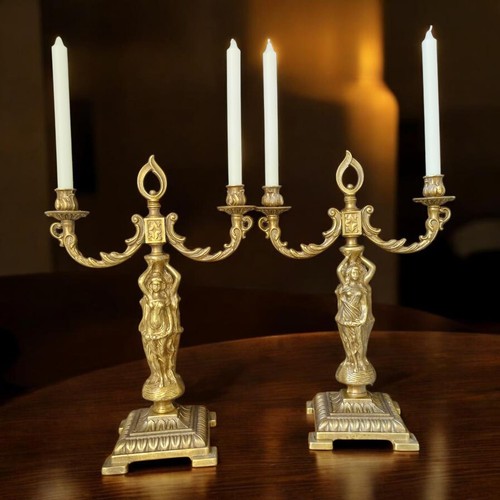 Pair candle holders vintage - pair,