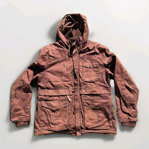 Next mens brown hooded utility - brown,