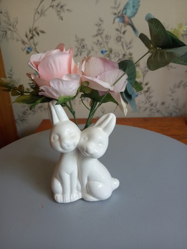Vintage white rabbit small - vintage,