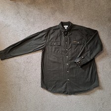Carhartt Oakman S09 MOS Work Shirt Overshirt Moss Green XL Tall Mens Chore 