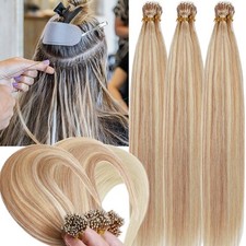 Nano Tip Hair Extensions Nano Ring Loop Bead 100% Remy Human Hair Full Head 150G
