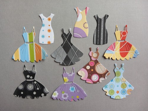Dress die cuts - , patterned