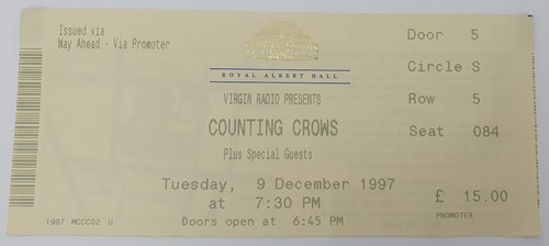 Counting crows concert ticket - counting,