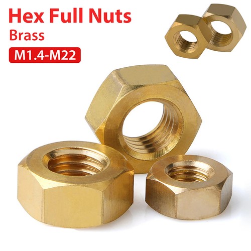 Brass nuts hex full - nuts, nut