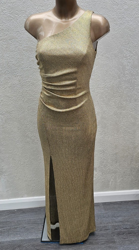 Lipsy maxi gold dress size - maxi, 8