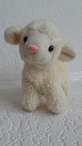 White sheep plush toy purse - sheep,