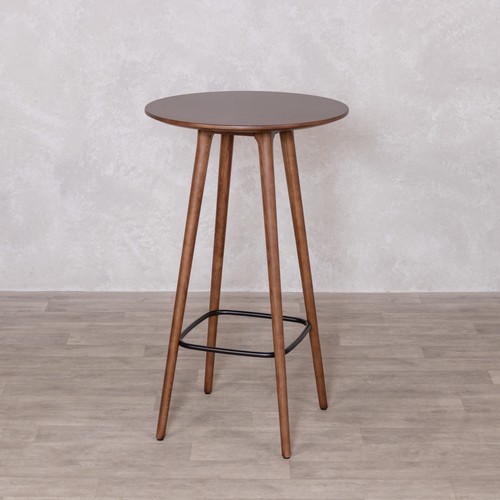 Round top wooden poseur table - round,