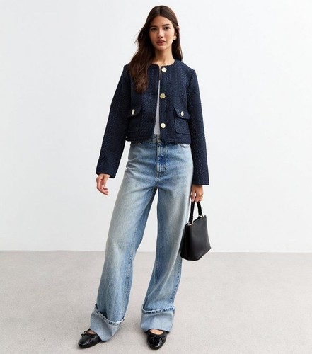 New look navy bouclé - look,