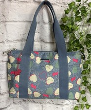 👜RADLEY Ladies Large Coated Cotton Oilskin Tote/Holdall Bag, Pastel Blue👜