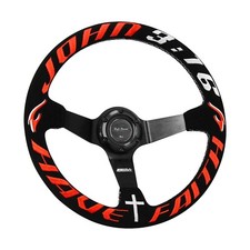 3"Deep Dish JDM 6-BOLT Steering Wheel Racetrack Strong Grip Suede Leather John