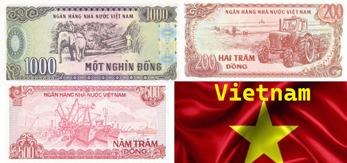 Vietnam banknote 200 500 - , 1000