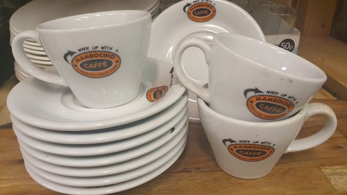Flat white coffee - cup, and