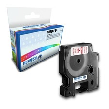 Refresh Cartridges 45015 Red on White 12x7mm D1 Label Cartridge For DYMO Printer
