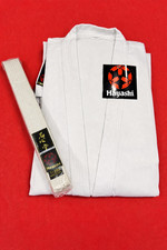 Karate suit white ribbed - karate, --