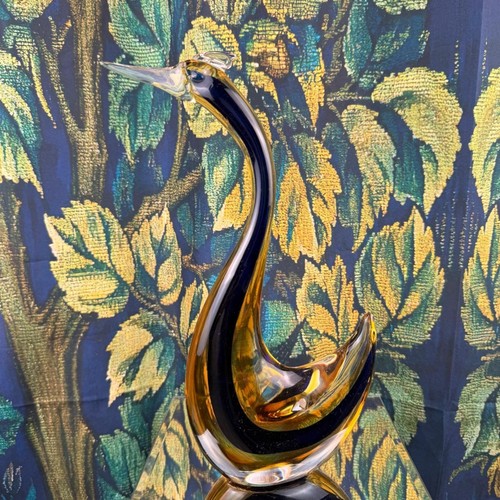Vintage murano art glass - murano, swan